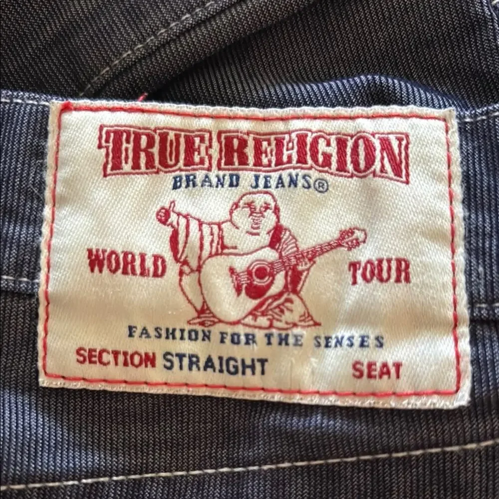 True Religion men’s blue Corduroy straight jeans
